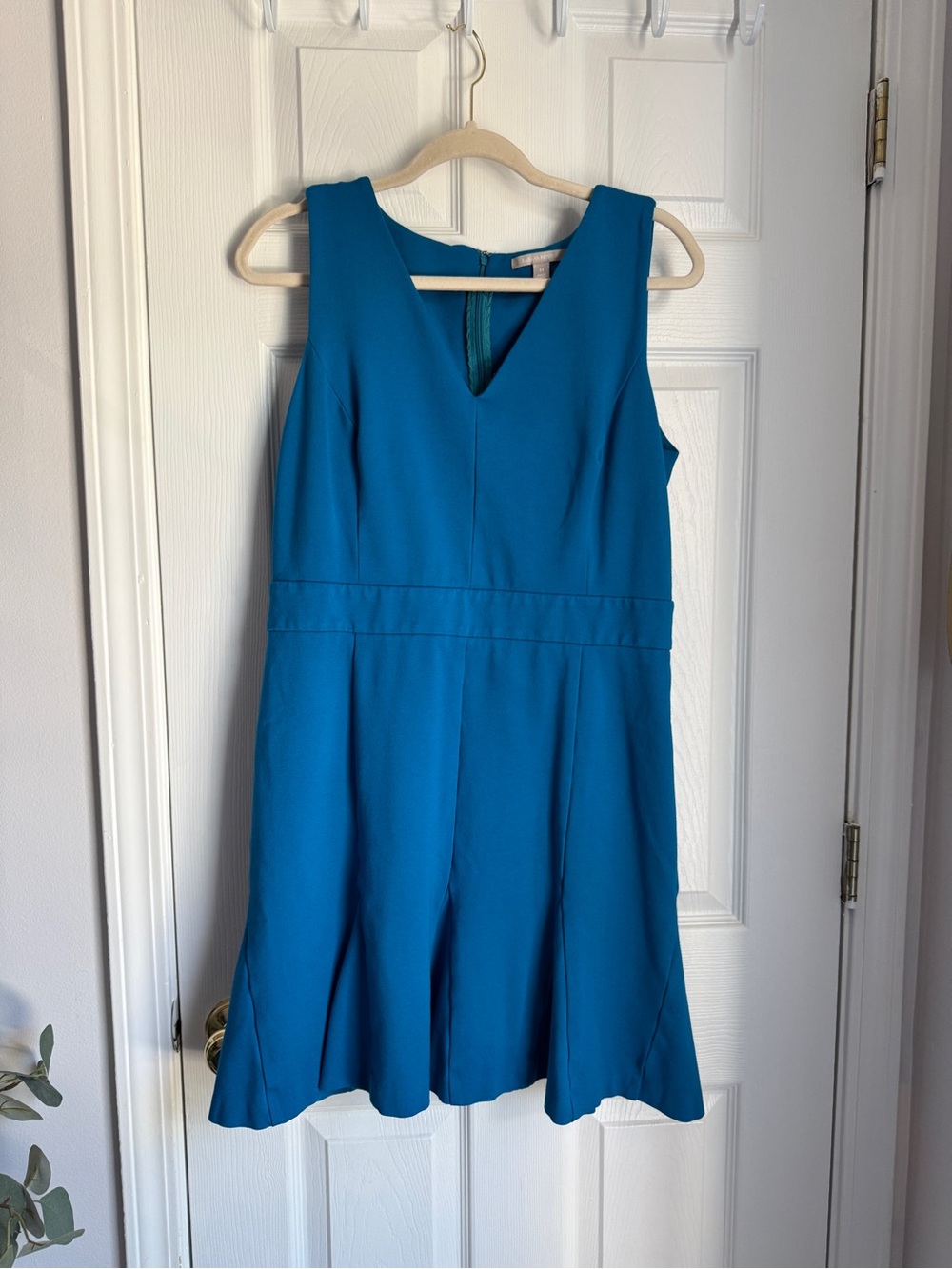 Banana Republic Blue Fit & Flare Sleeveless Dress Size 14